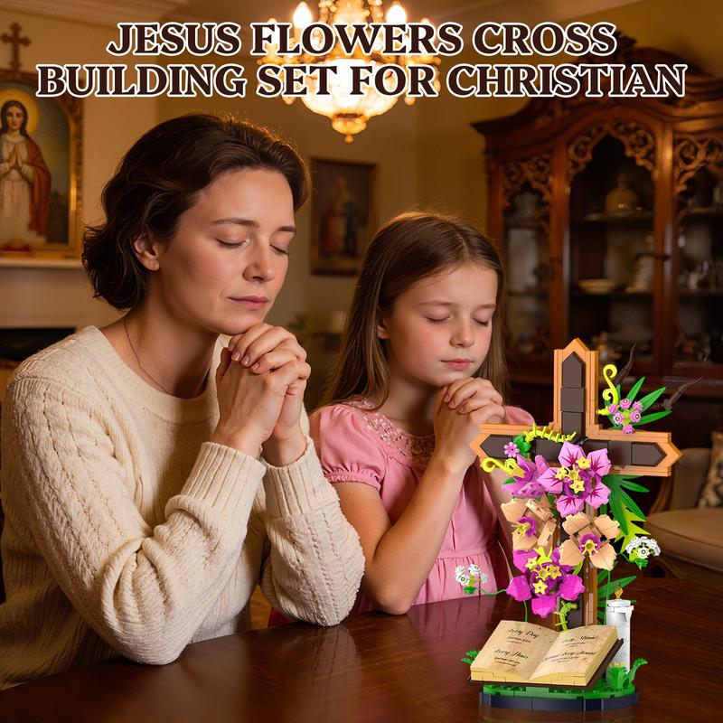 Jesus Cross Flower Building Set – 363 Pieces