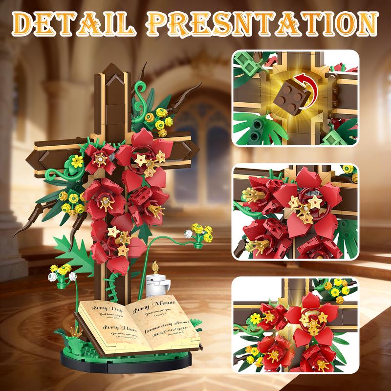 Jesus Cross Flower Building Set – 363 Pieces